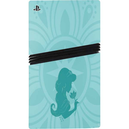 Disney Aladdin Princess Jasmine Silhouette Flower PS5 Pro Console Skin